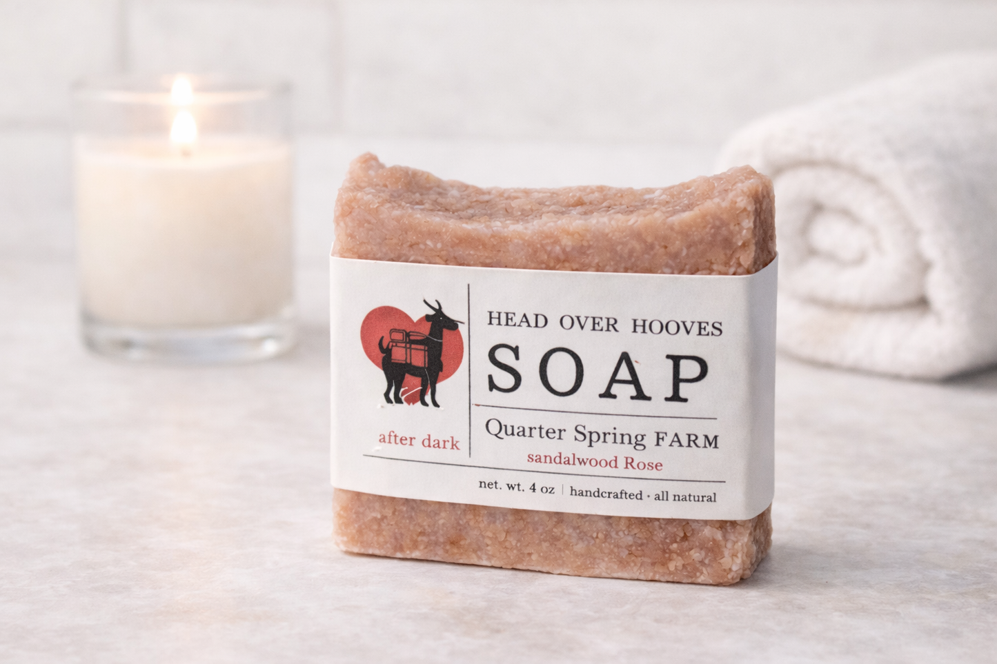 Head Over Hooves After Dark-Sandalwood Rose-Body Soap-Goat Milk Soap