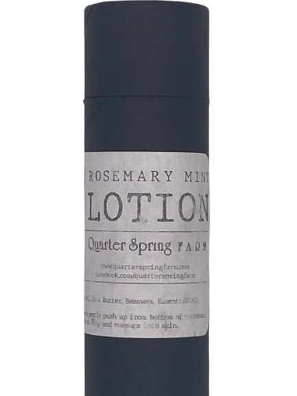 Rosemary Mint Lotion Bar-Rosemary/Peppermint Essential Oils-2.5oz Push Up Tube-Solid Lotion-Moisturizer