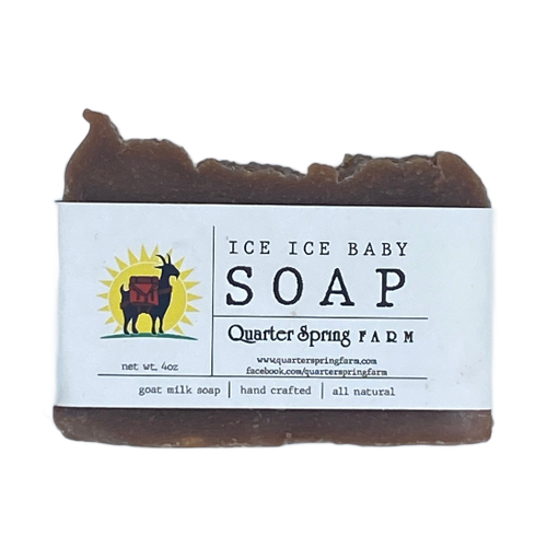 Ice Ice Baby-Vanilla Fragrance Oil-Peppermint Essential Oil-4oz Bar-Goat Milk Soap-Body