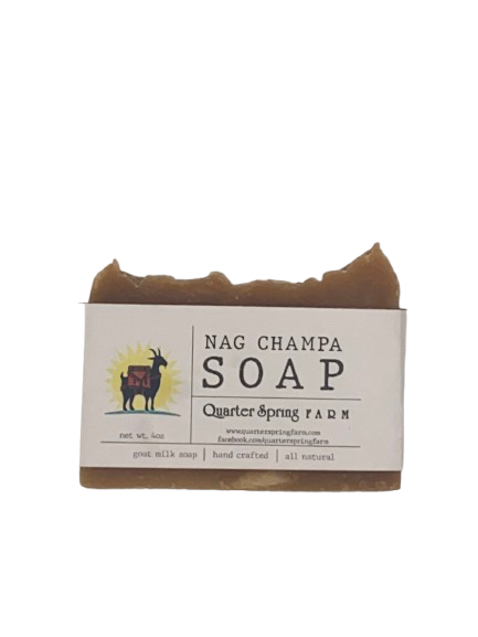 Nag Champa-Sweet/Earthy/Woody Scent-4oz Bar-Goat Milk Soap-Body