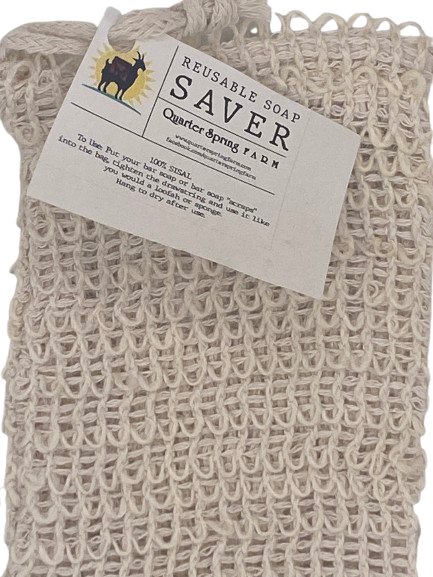 Soap Saver Bag-Sisal Fibers-Reusable Soap Bag-Exfoliating