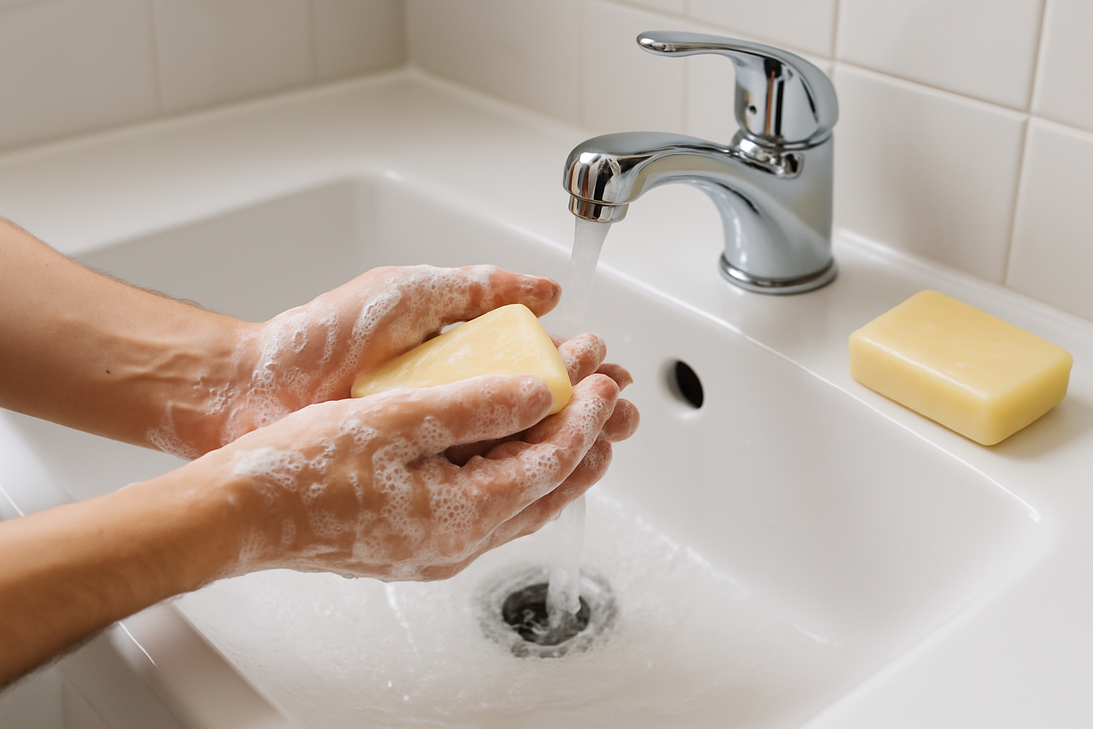 Make the soap a light yellow color